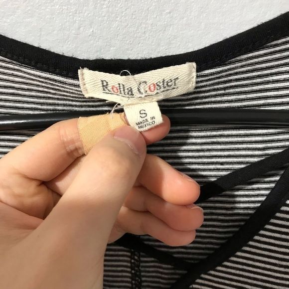 Rolla Coster Black & White Striped Midi Dress - Picture 3 of 4